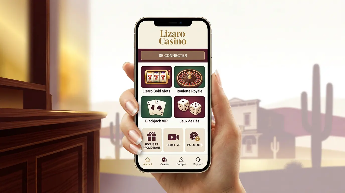 Smartphone affichant un lobby de casino en ligne optimisé pour le mobile